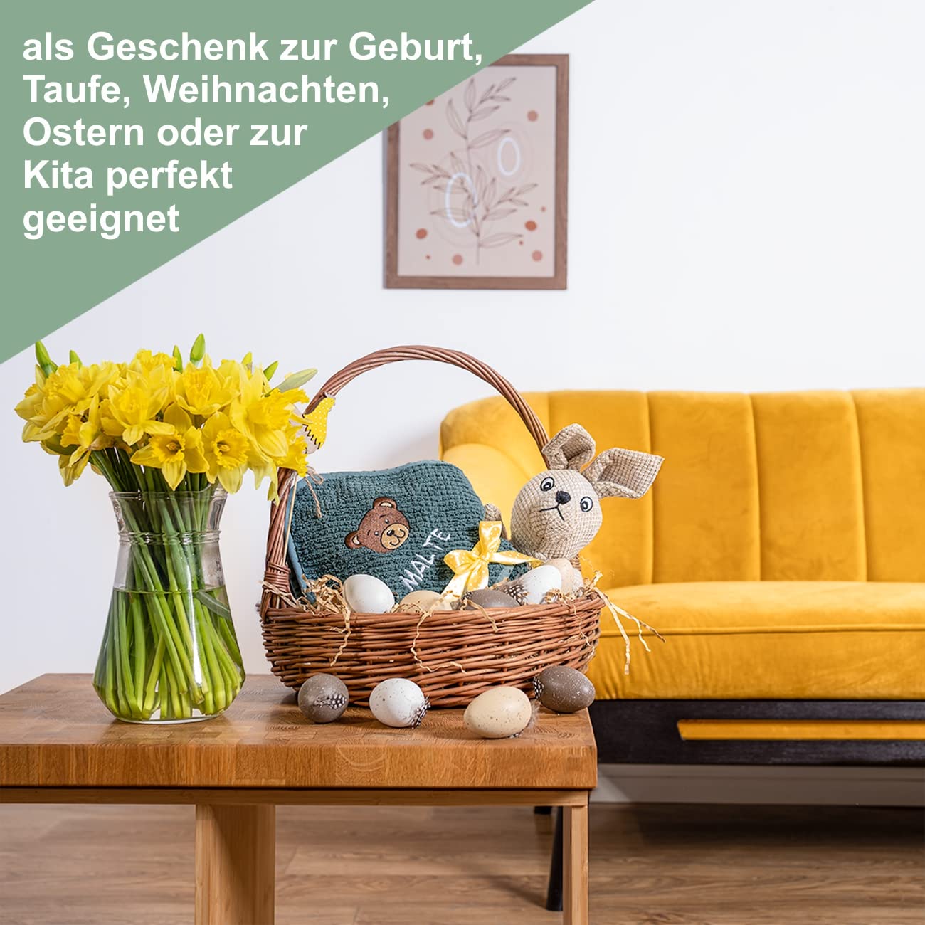 Wolimbo Kapuzenhandtuch personalisiert mit Namen und Motiv - Peach-Mauve - 80x80 cm - für Baby und Kinder
