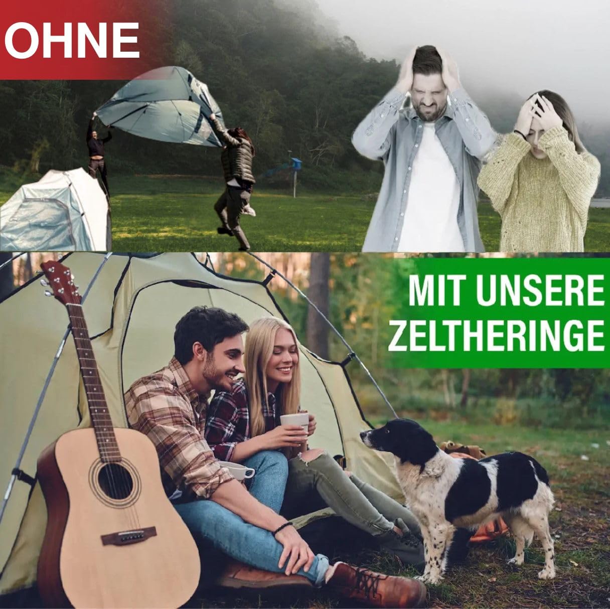 8X Stück Bodenanker Trampolin Erdanker stabile Zelt & Tranpolin - Heringe für sicheres Camping und Outdoor-Erlebnisse -[Extra Starke Schweißnähte] Länge 30 cm Inkl. E-Boch