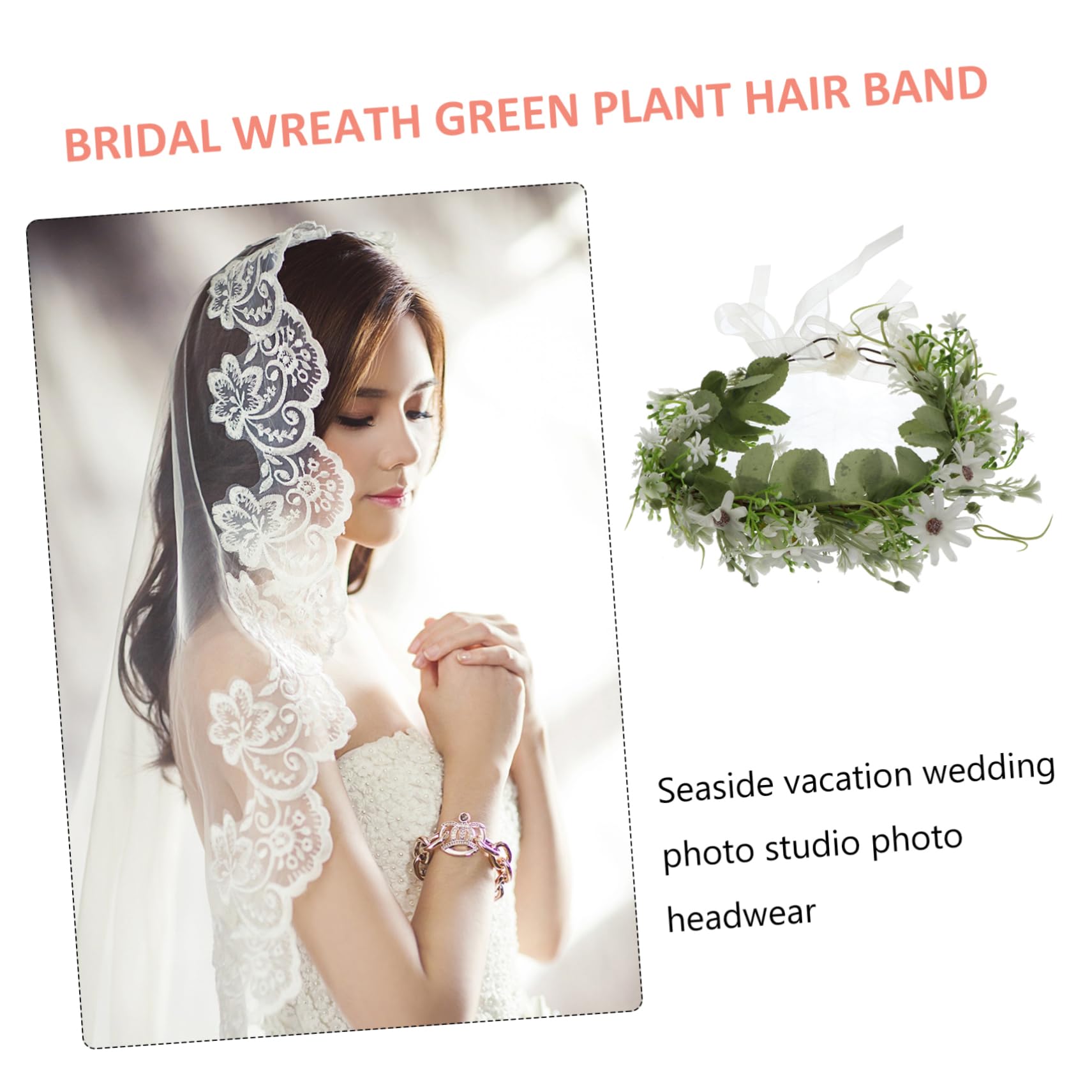 FRCOLOR 3stücke Frisch Und Elegant Blumiger Stirnband-kranz Für Frauen Handgefertigte Haaraccessoires Für Hochzeiten Partys Und Fotoshootings Farbton Leicht Bequem