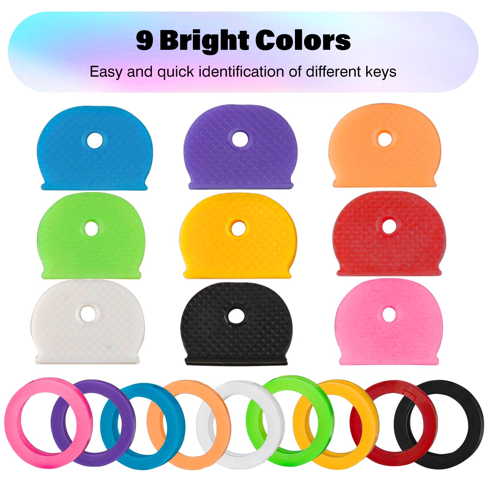 Snapklik.com : GoorDik 36 Pack Key Color Caps Covers Tags, Soft Rubber ...