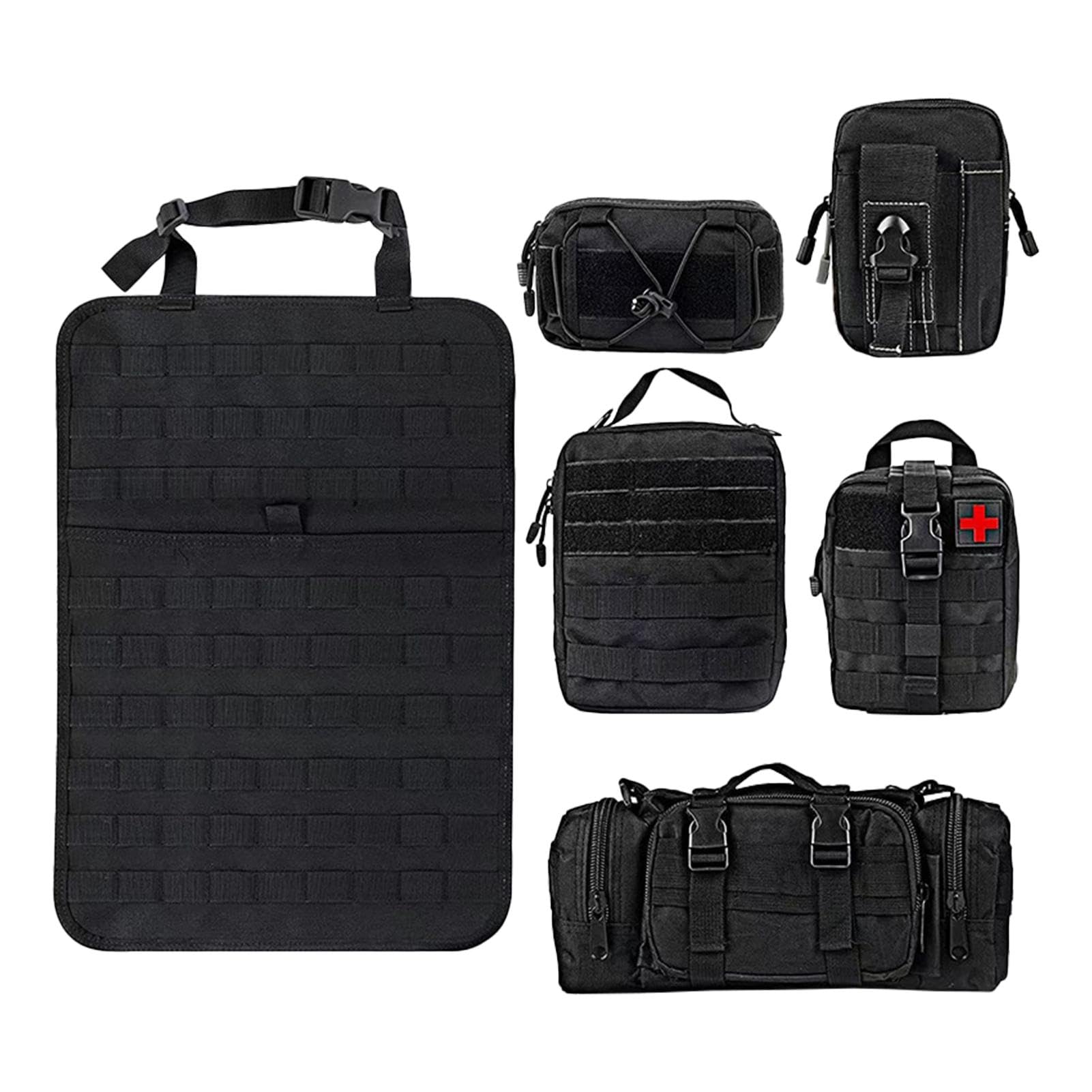 Organizator z tyłu samochodu, organizatorzy motoryzacyjnej tylnej części | 600D Nylon regulowany pasek klamry, wielofunkcyjne akcesoria podróżne dla SUV -ów, pi