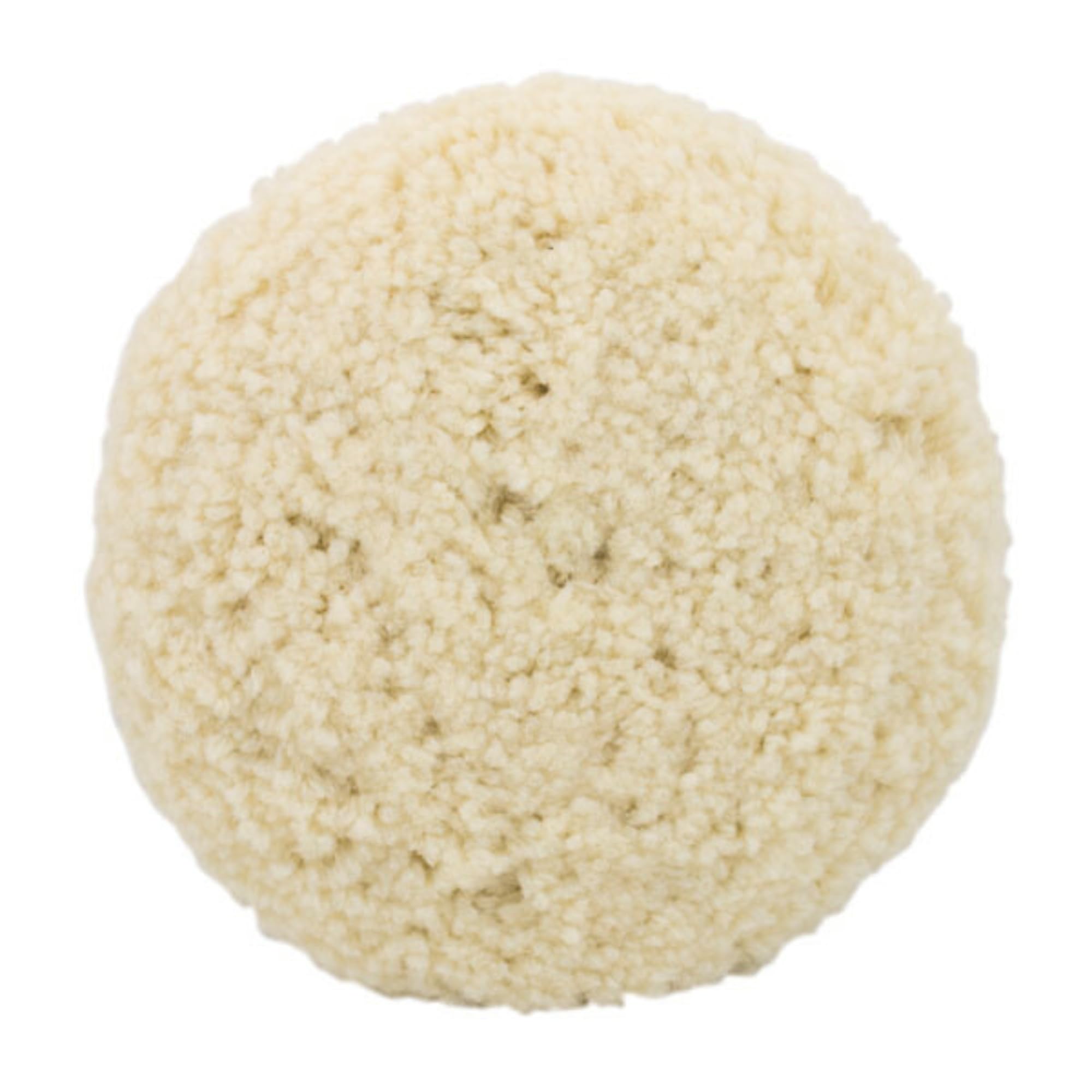 Woolous Wool Buffing Pad, 7 Inch 100% Natural Lambswool Polishing Pad Bonnet Hook and Loop for Car and Boat Polishing, Cutting and Detailing