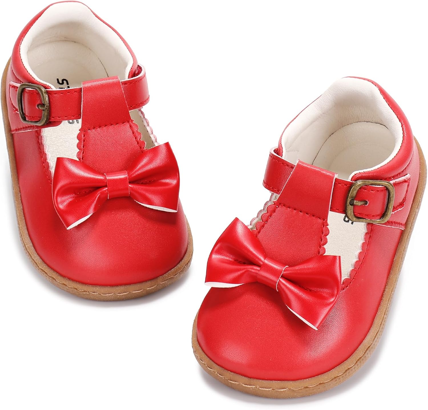 STQ KIDS Wide Little Girls Mary Jane Shoes T-Strap Toddler Girls Dress Shoe for Easter Halloween Christmas Wedding Party Church