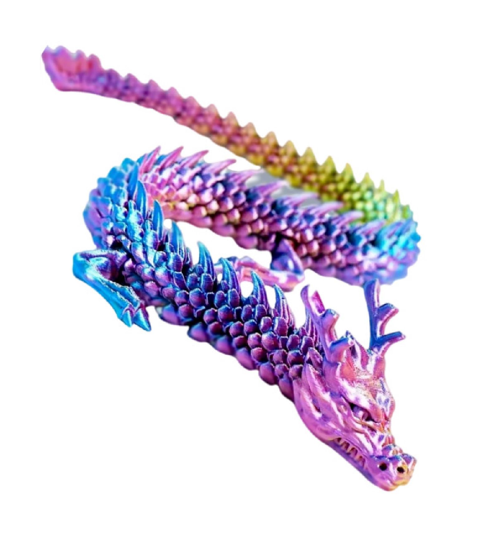 3D Printed Dragon Fidget Toy Surprise Easter Dragon Egg Desktop Decor Mystery Articulated Crystal Dragon in Egg Funny Executive Desk Ornament for ADHD