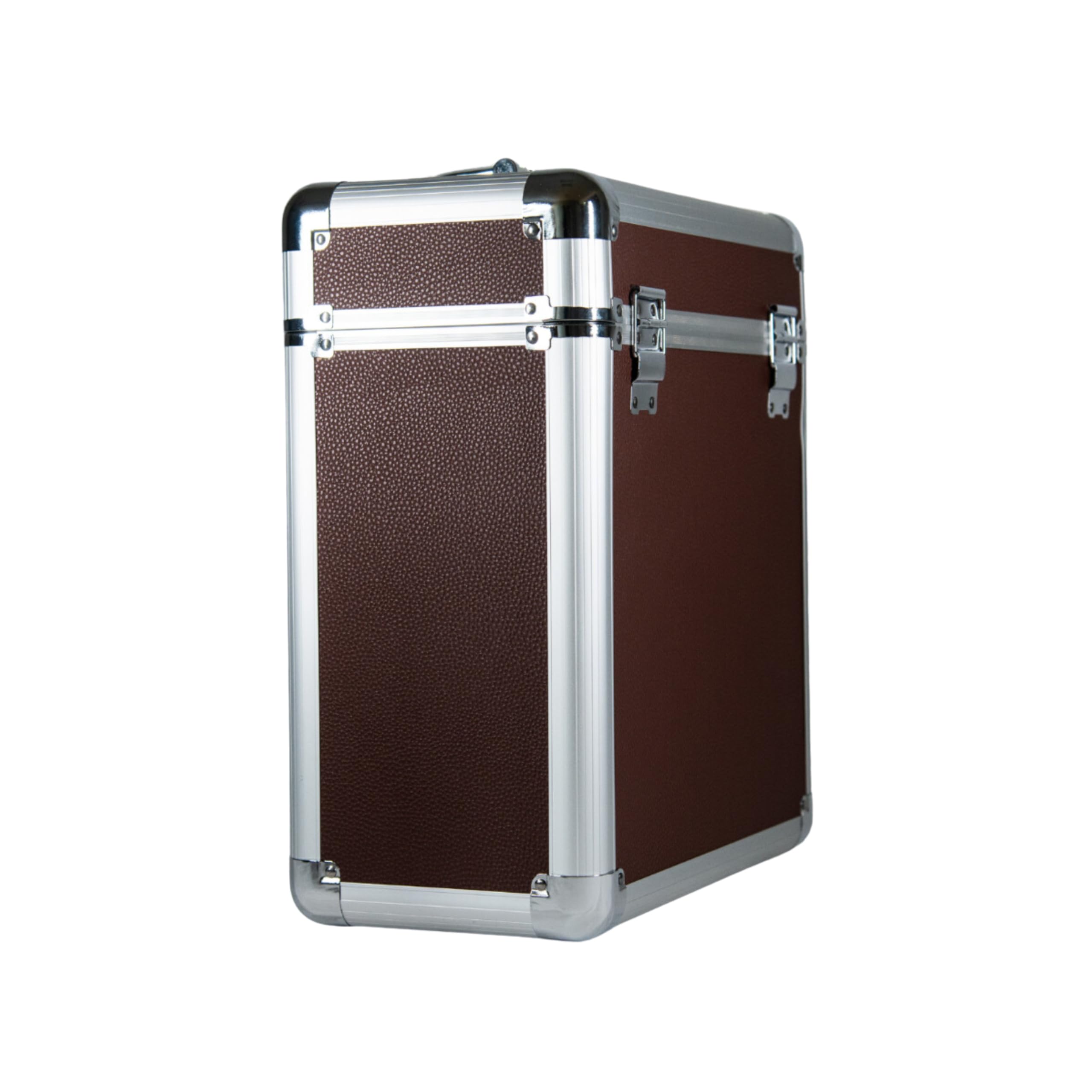 Rock on Wall Flight Case 25 LP Brown, Brown, Suitcase with Imitation Leather Finish