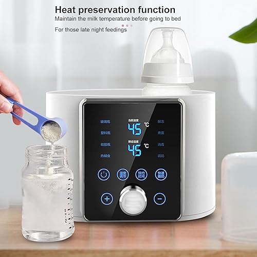 Miniatura 4 de Esterilizador calentador de biberones 2 en 1 para 2 biberones, 100 V temperatura constante preservación del calor calentador rápido de biberones de