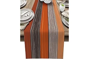 Farmhouse Linen Table Runner For Fall Harvest Décor