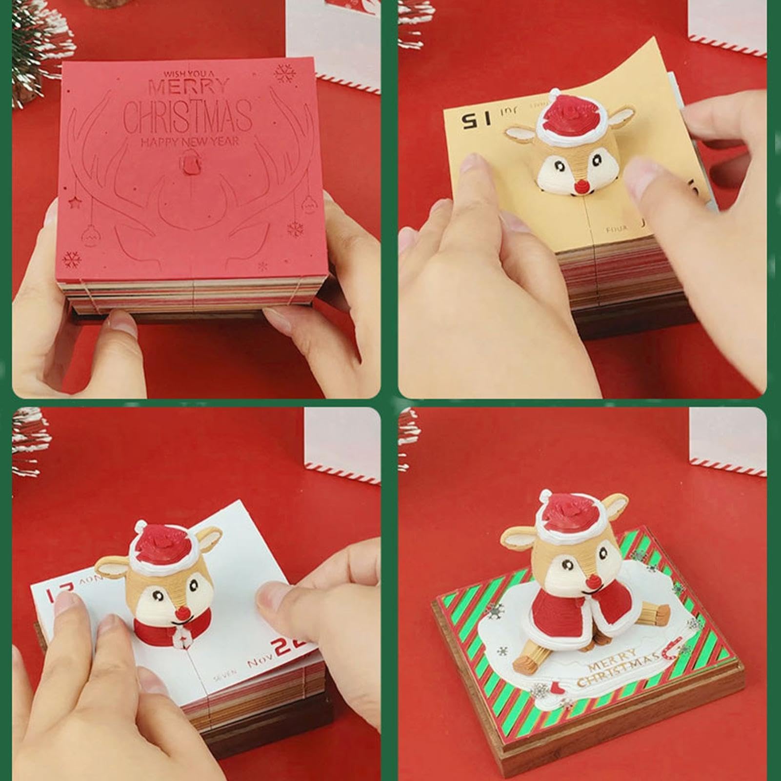 Generico Calendario 3D Memo Con Design A Forma Di Cervo Per Appunti