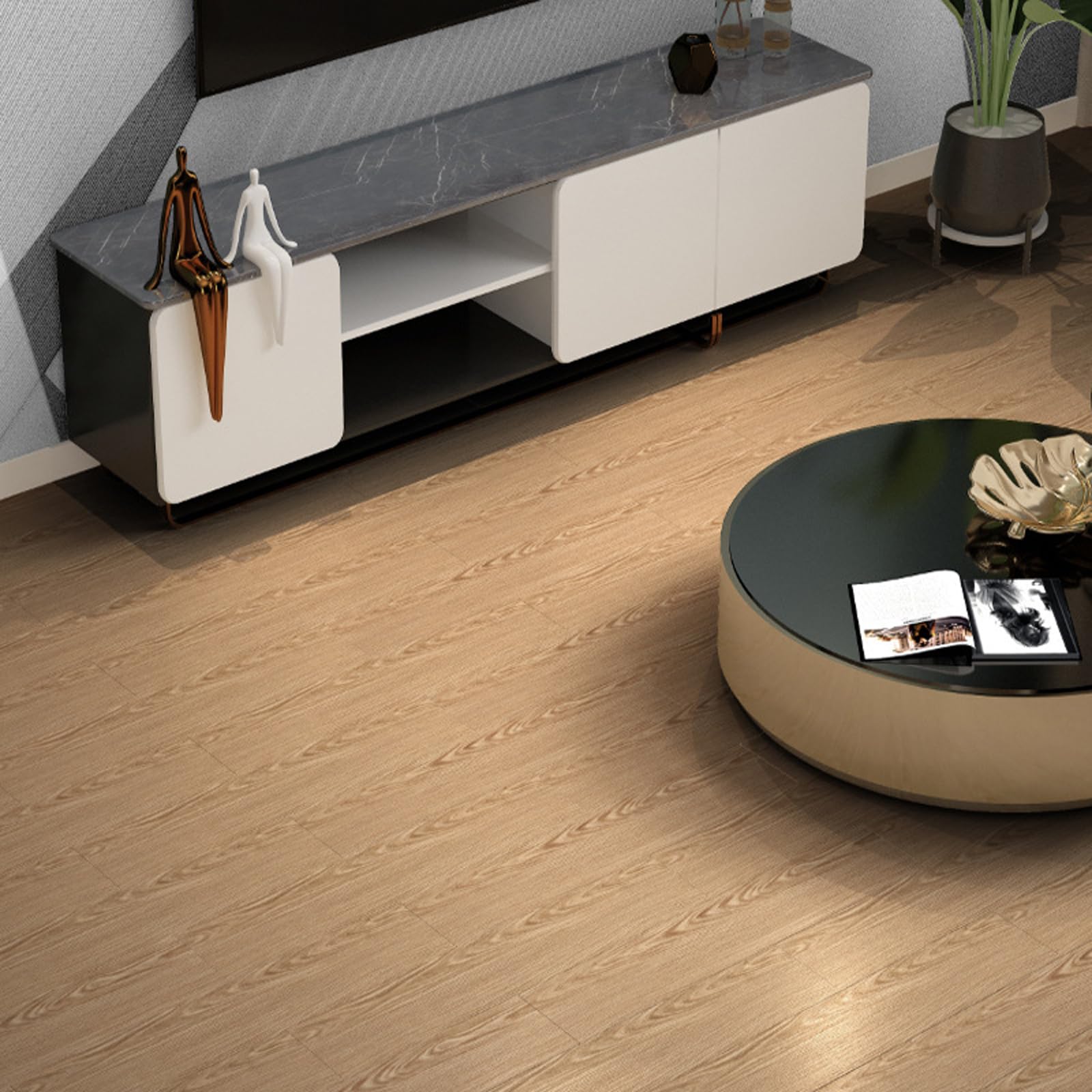 Samoprzylepne płytki podłogowe, 80x15cm PVC Floor Tiles Pack Of 10-100 pcs(Style I,80 * 15cm*100 pcs)