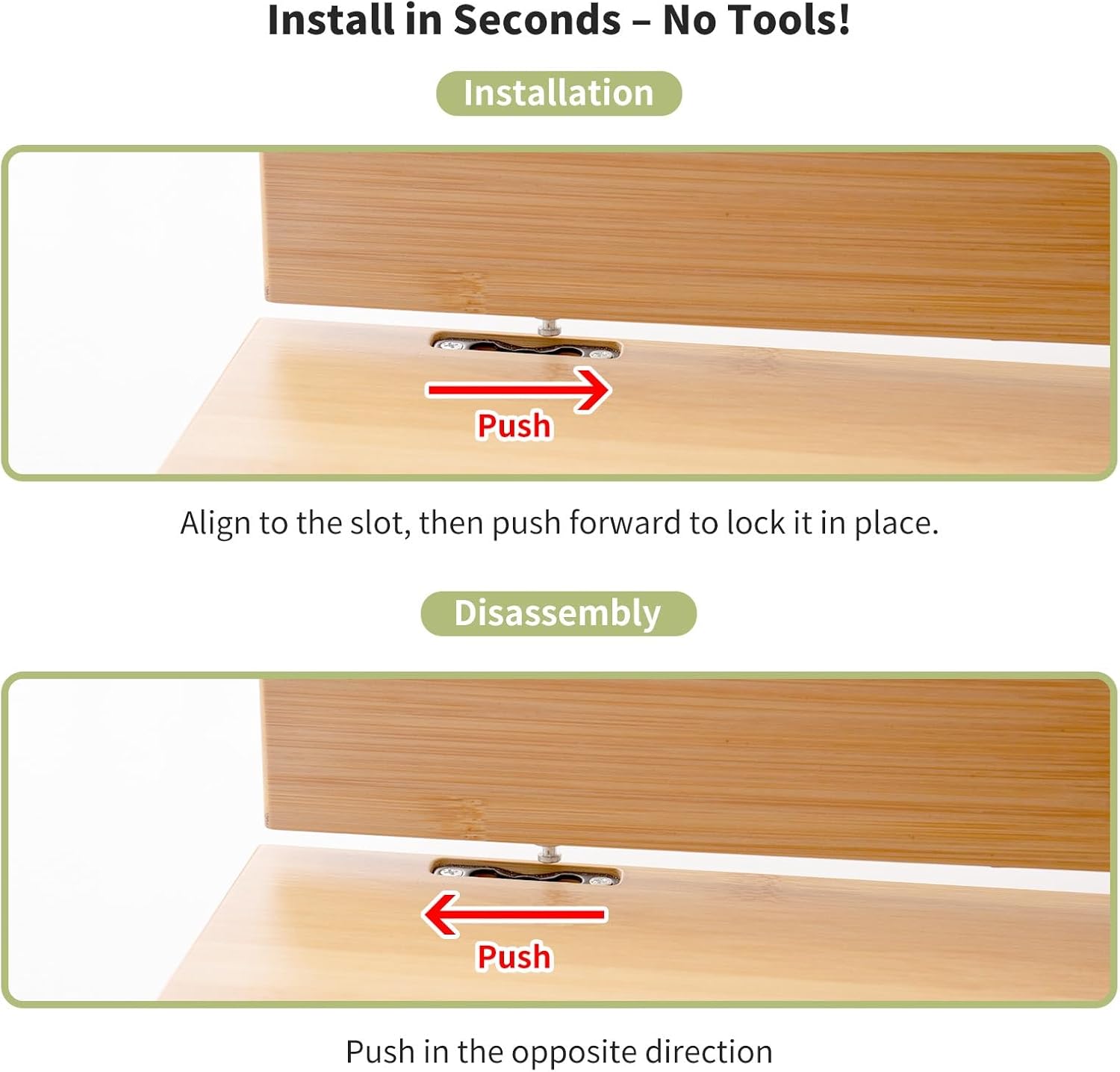 Bamboo Wire Shelf Covers, Snap-On Removable Wire Rack Liners, Modular Multi-Size Shelf Covers for Kitchen Pantry Closet Bathroom (Natural，4pcs, 24" W x 16" D)