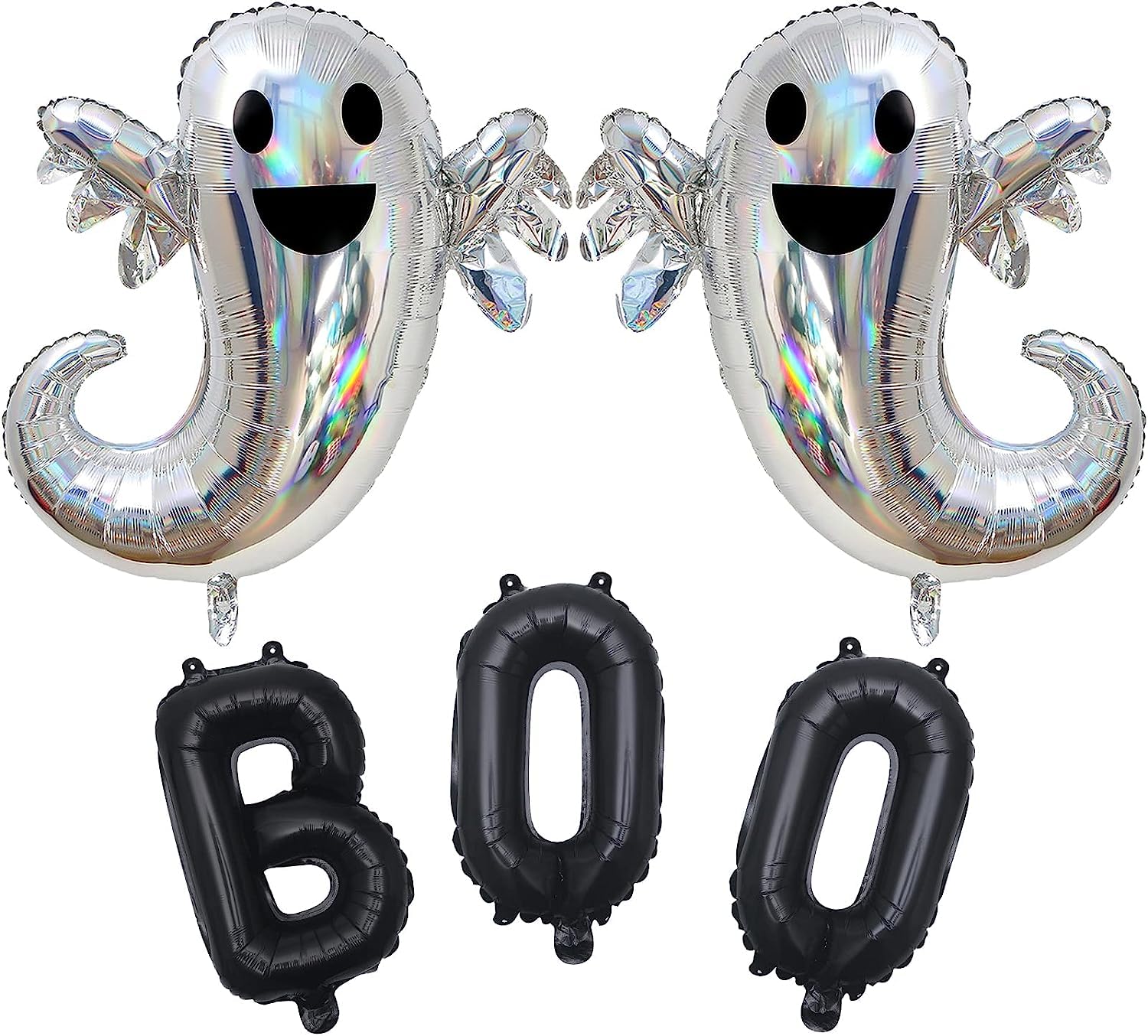 Halloween Balloons Foil Halloween Party Decorations 38In Boo Balloons Large Ghost Foil Balloons for Kids Halloween Party Decor