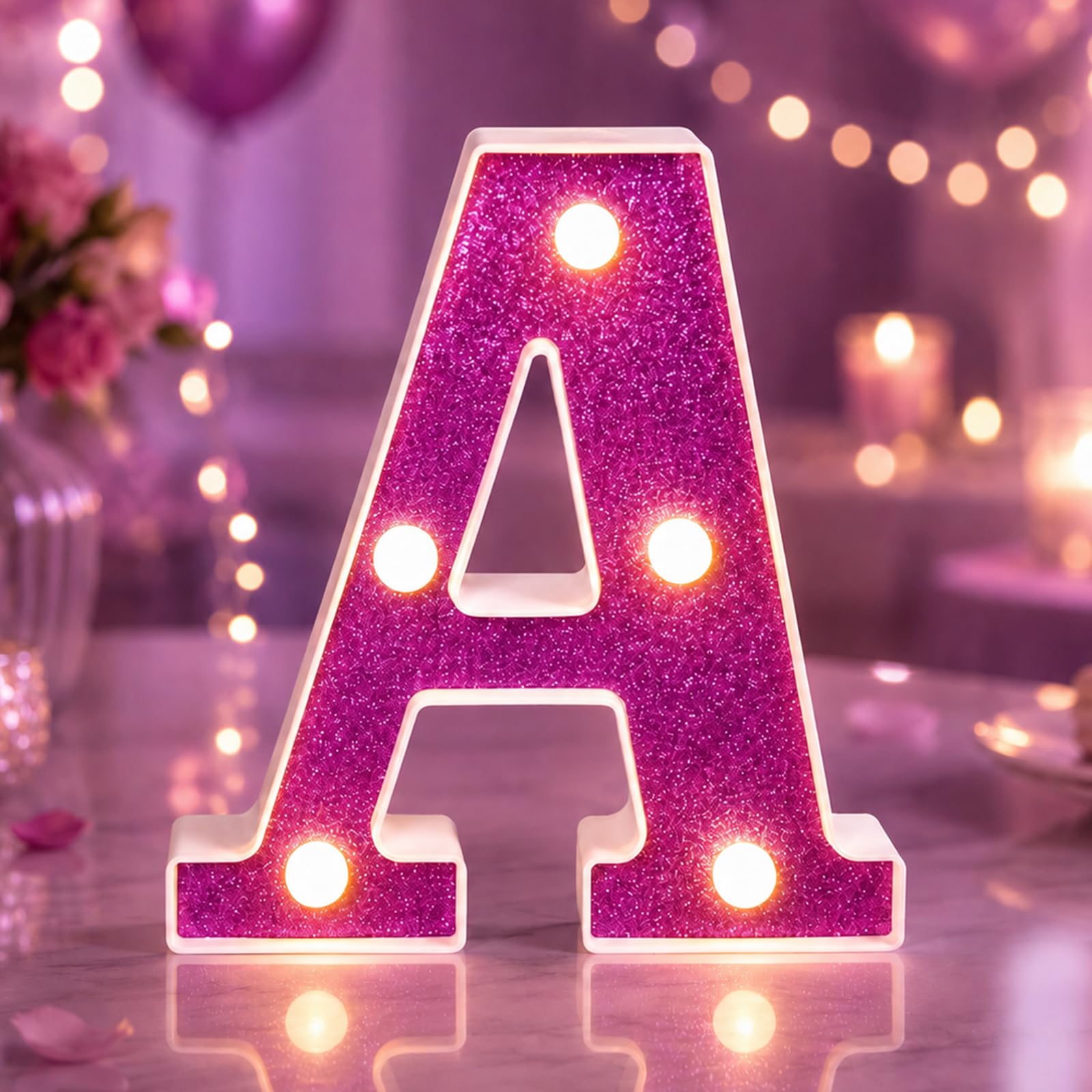 Yilnlg LED Light Up Letters, Letter Lights A for Girls Women Party Decor