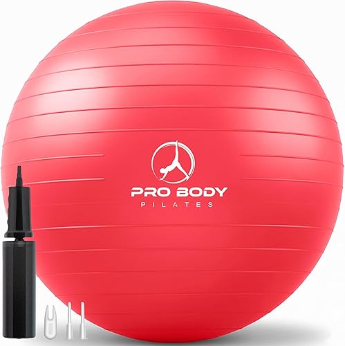 Miniatura 16 de ProBody Pilates Pelota de Ejercicio - Bola de Balance de Varios Tamaños de Grado de Gimnasio para Fitness, Yoga, Entrenamiento, Embarazo y Terapia