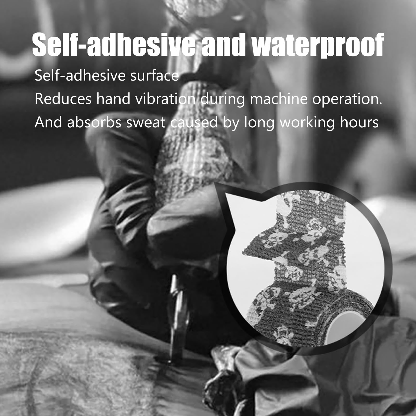 4 Rotoli Di Benda Elastica Mimetico - Nastro Autoadesivo Per Caccia, Militare E Outdoor (Verde, Deserto, ACU) - Foto 3