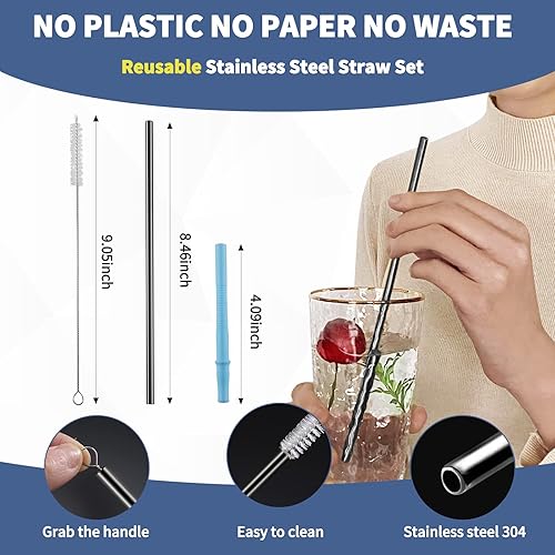 Miniatura 6 de Logcow Juego de utensilios de viaje portátiles, utensilios reutilizables, juego de cubiertos de viaje para campamento, juego de cubiertos de acero