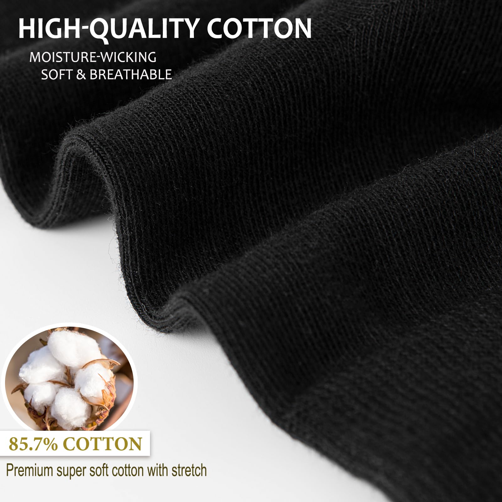 Wamicu Calzini Uomo E Donna, 5 Paia Calzini Donna Cotone, Ottima Qualità Di Cotone Calzini Unisex, Confortevoli E Traspirante Calze Running