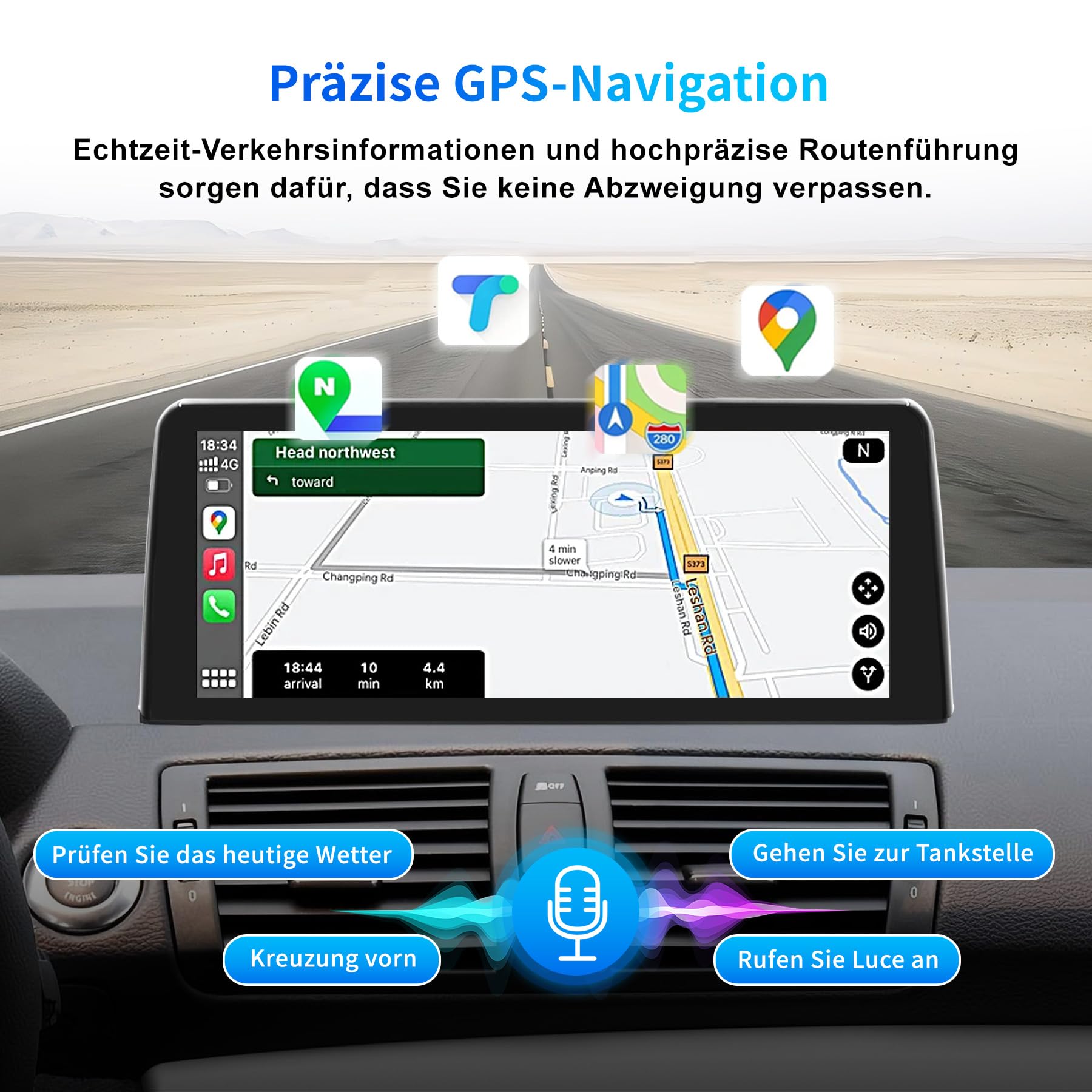 Autoradio Android 14 touchscreen da 10,25 pollici per BMW Serie 1 E81/E82/E87/E88 (2004-2008) con sistema CCC, CarPlay wireless/Android Auto, ricambi originali, navigazione GPS, Mirror Link