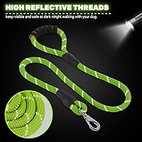 Vista 3 de Correa para perro, correa de nailon de 4 pies para perro, correas resistentes con cómodo mango acolchado para pasear perros medianos y grandes