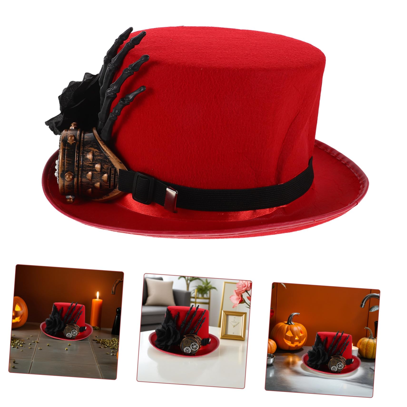 Sombrero de Copa Steampunk con Gafas de Disfraz para Fiestas Temáticas de Halloween y Actividades al Aire para Hombres y Mujeres