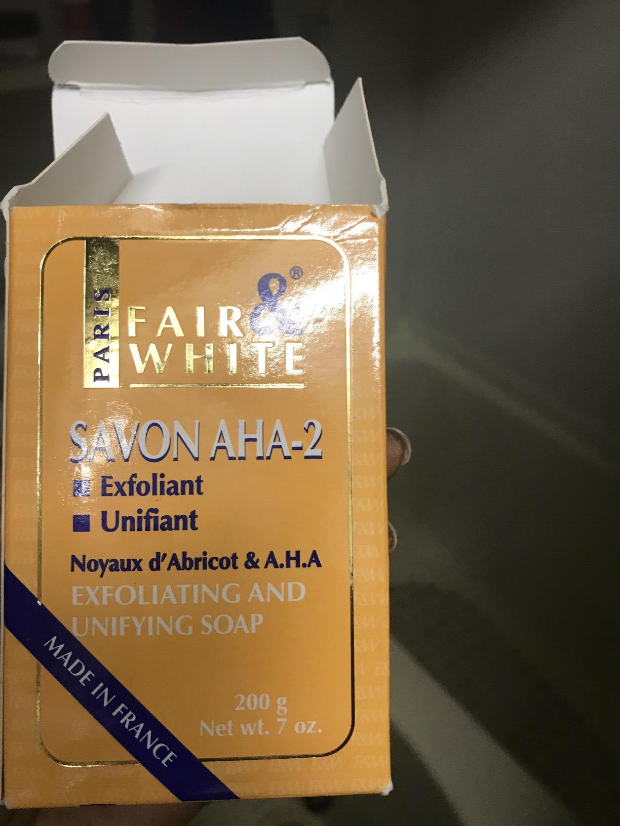 FAIR & WHITE Original AHA Exfoliating Soap - 200g / 7oz – Skin Brightening Soap, Lactic Acid Bar, Fade Dark Spots on: Face, Knees, Body & Armpits