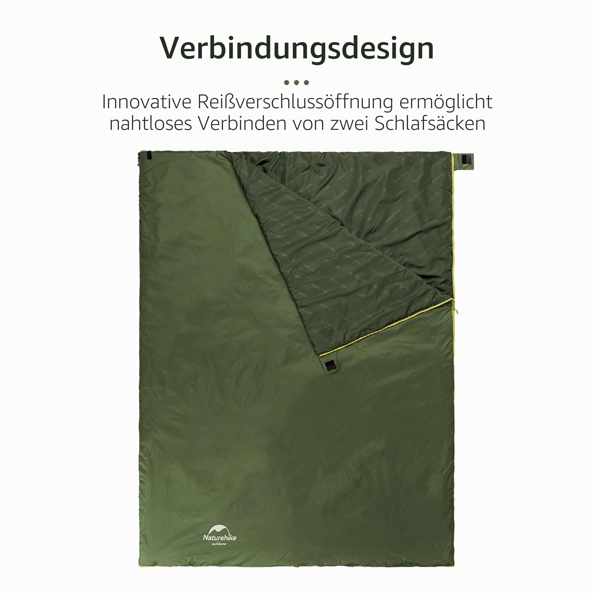 Naturehike Schlafsack Ultraleicht Mini Kleines Ultraleicht 680/760g für 3 Jahreszeiten mit 190x75/205x85cm zum Wandern Rucksackreisen Camping bei ca. 15°C Verwenden