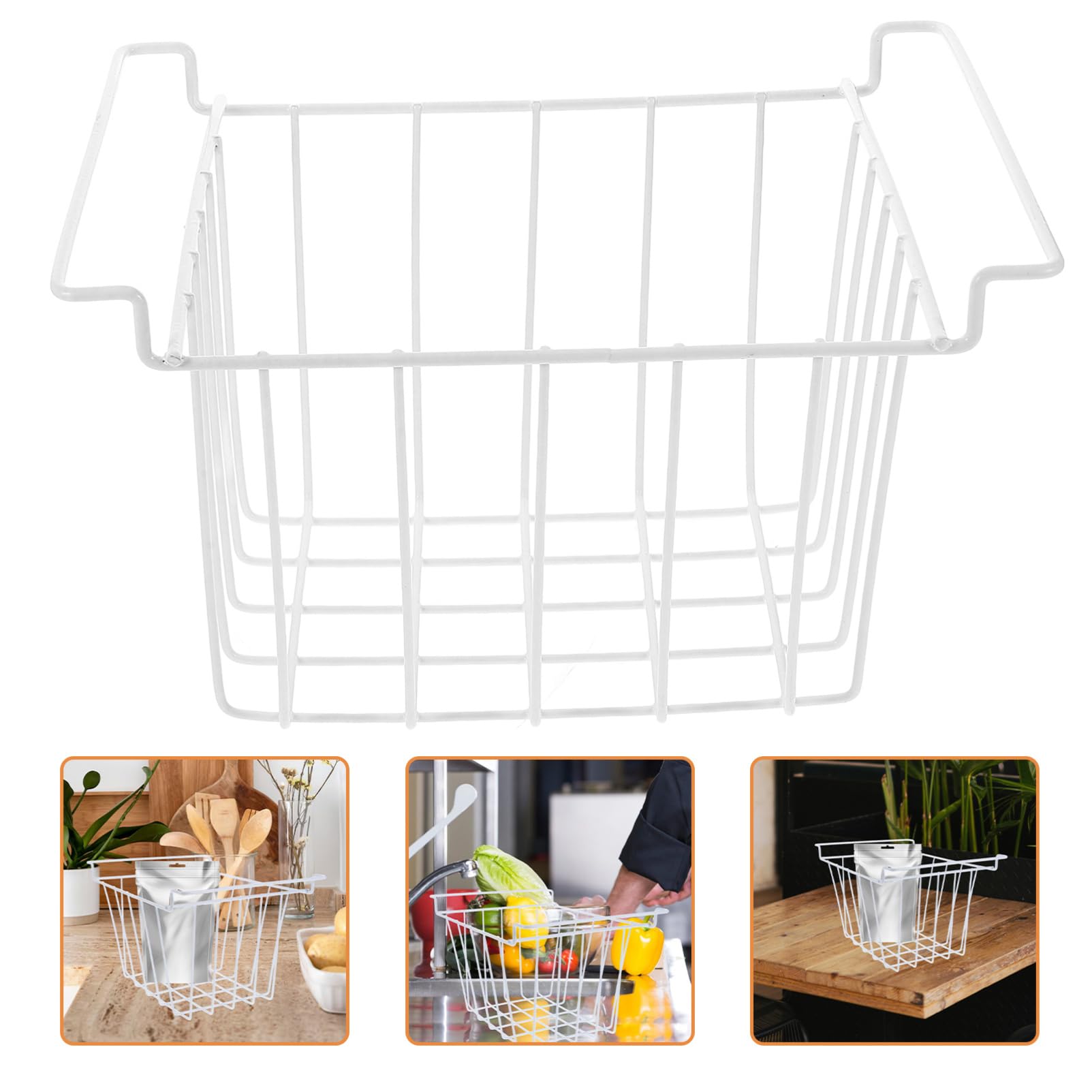 Alipis Cestino in Ferro per Congelatore Grande capacità e Design Multifunzionale, Cestello Elegante per Organizzare Frigorifero e Freezer in Cucina