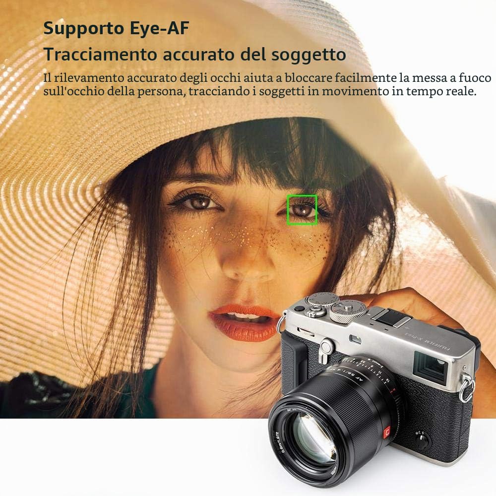 VILTROX 56 mm F1.4 X Mount APS-C Auto Focus Obiettivo Ritratto per fotocamere Fuji X-T2 X-T3 X-T4 X-T20 X-T30 X-T200 X-A7 X-A10 X-A20 X-E3 X-H1 X-M1 X-PRO1 X-PRO2 X-PRO3