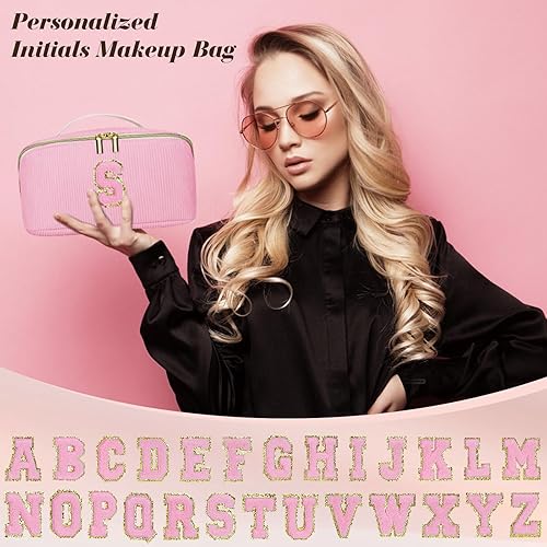 Miniatura 2 de DTBG Bolsa de cosméticos de viaje de gran capacidad, Rosado, A