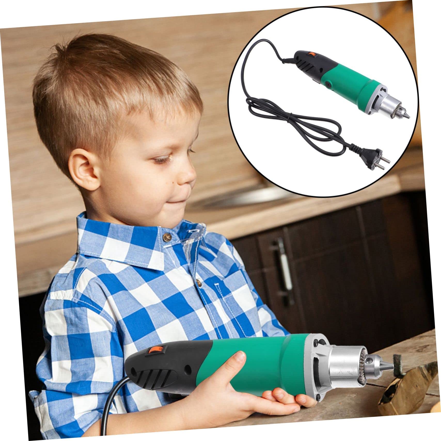 jojofuny Smerigliatrice Elettrica 6,5mm 500w ad Alta Velocità Mandrino di Precisione Regolabile a 6 Livelli per Incisione e Modellismo Struttura in Plastica e Metallo