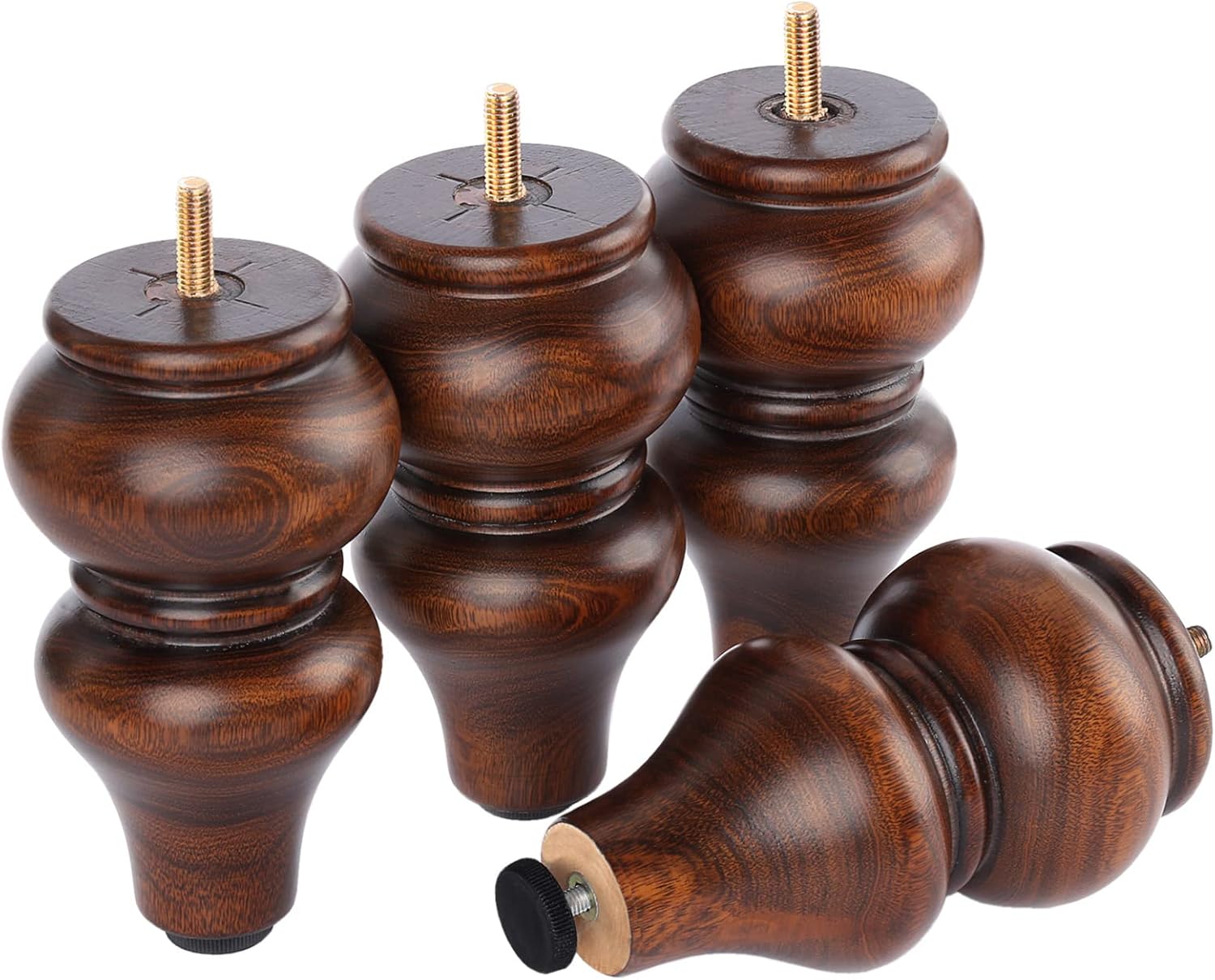 Wood Furniture Legs 6 inch Sofa Legs Set of 4 Replacement