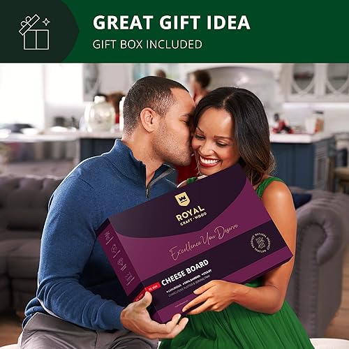 Miniatura 26 de ROYAL CRAFT WOOD Tablas de bambú extra grandes para charcutería – Juego de tablas de charcutería grande con 3 cuencos para salsa, 4 cuchillos