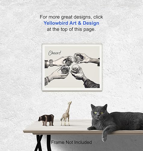 Miniatura 6 de Bar Decor - Cocktail Party Decorations - Kitchen Wall Art - Posters for Men - Man cave Wall Decor - Cafe Wall Art & Decor - Cheers Sign - Dining