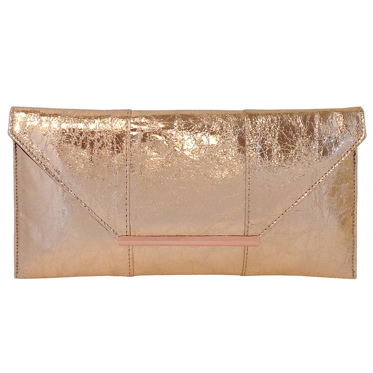 JNB Women's Metallic Material Clutch Purse