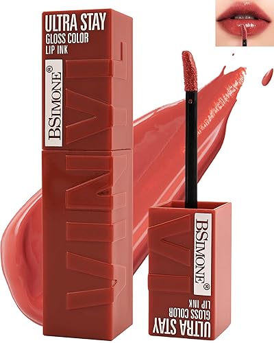 Lápiz labial líquido, tinta de vinilo ultra permanente, brillo de labios de cobertura completa, brillo de labios de terciopelo altamente pigmentado,