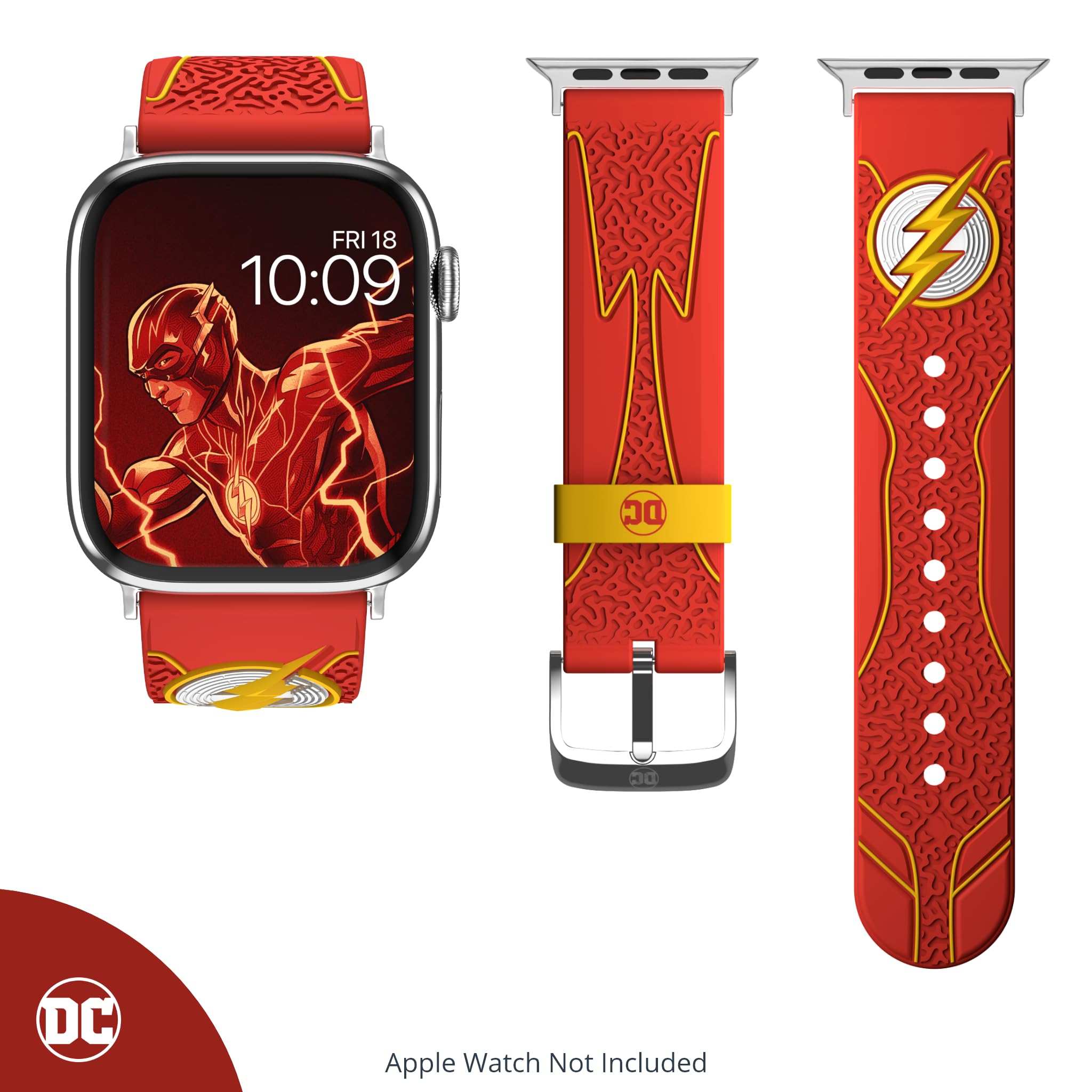 DC Comics Smartwatch Band - The Flash 3D - Officially Licensed, Compatible with Every Size & Series of Apple Watch (watch not included)