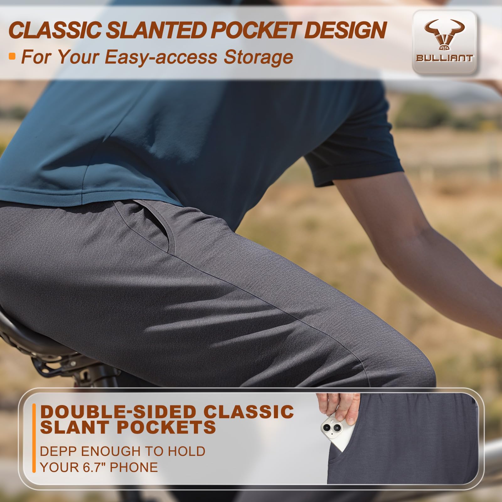 BULLIANT Pantaloni Jogging Uomo, Pantaloni Sportivi Uomo Lunghi in Cotone,Tuta da Ginnastica Jogger per Allenamento Casual