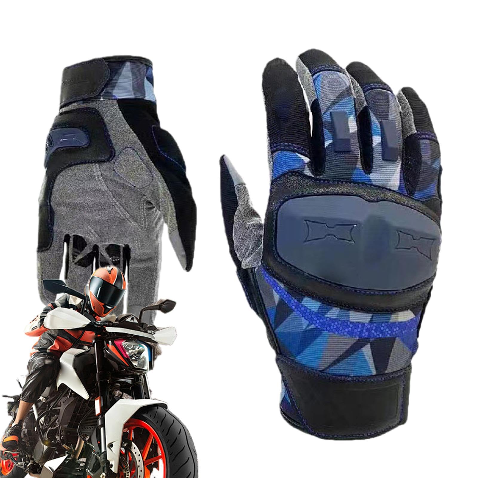Guanti da moto da uomo, guanti da ciclismo, guanti da moto, guanti da motocross, guanti da motocross, guanti antiscivolo con touchscreen per corsa e ciclismo