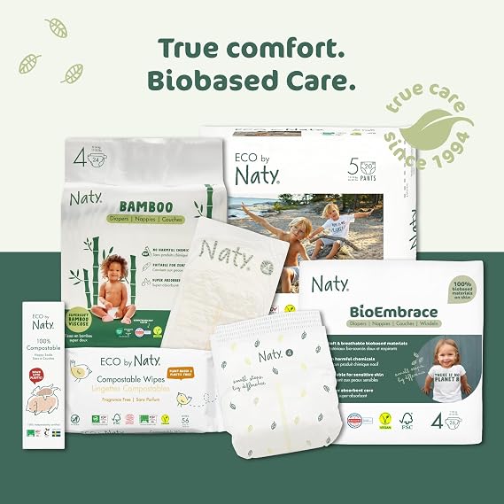 Eco By Naty Nursing Pads Nipple Pads For Breastfeeding Mothers, Pregnancy And Postpartum, Made From Plant-Based Materials (30 Pads)