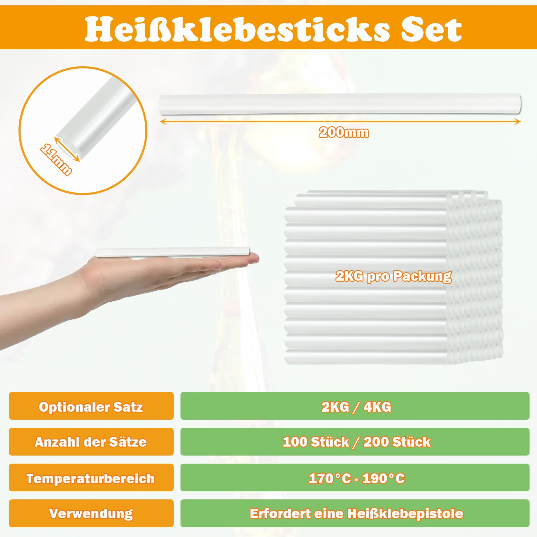 SUBTLETY Pałeczki do klejenia na gorąco, do pistoletu do klejenia na gorąco, DIY, uniwersalne, naprawcze, do klejenia na gorąco, przezroczyste, do papieru, metalu, drewna, ceramiki (4 kg)