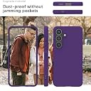 YATWIN Silicone Back Case for Samsung Galaxy S25, Soft-Touch Phone Back Cover for Samsung Galaxy S25 - Purple gallery image