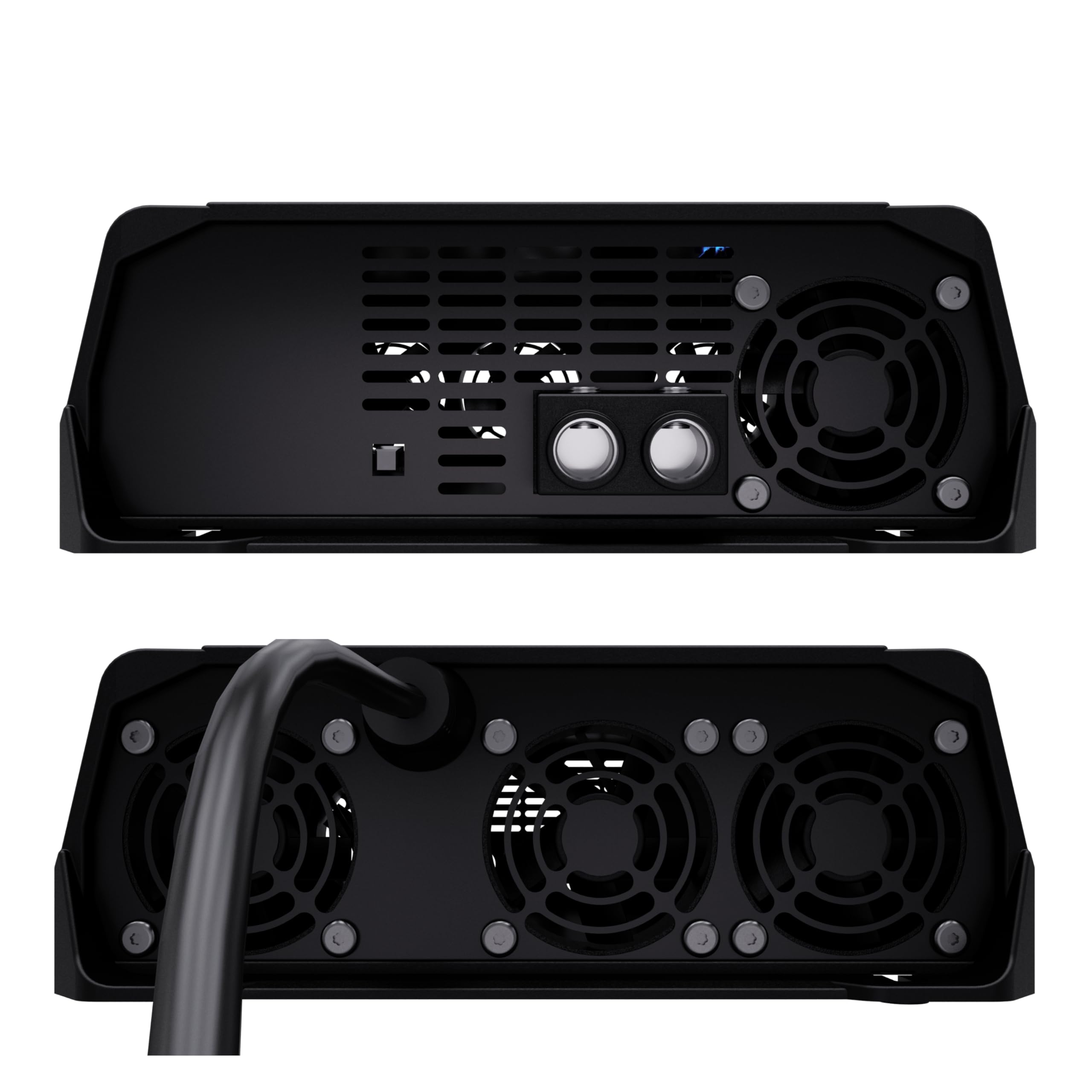 Stetsom Bravo Charger 200A, Cargador de batería de Coche, Corriente máxima de Fuente de 200 amperios, Cargador Inteligente, Fuente de alimentación de Audio para Coche, disipador de Calor Interno para