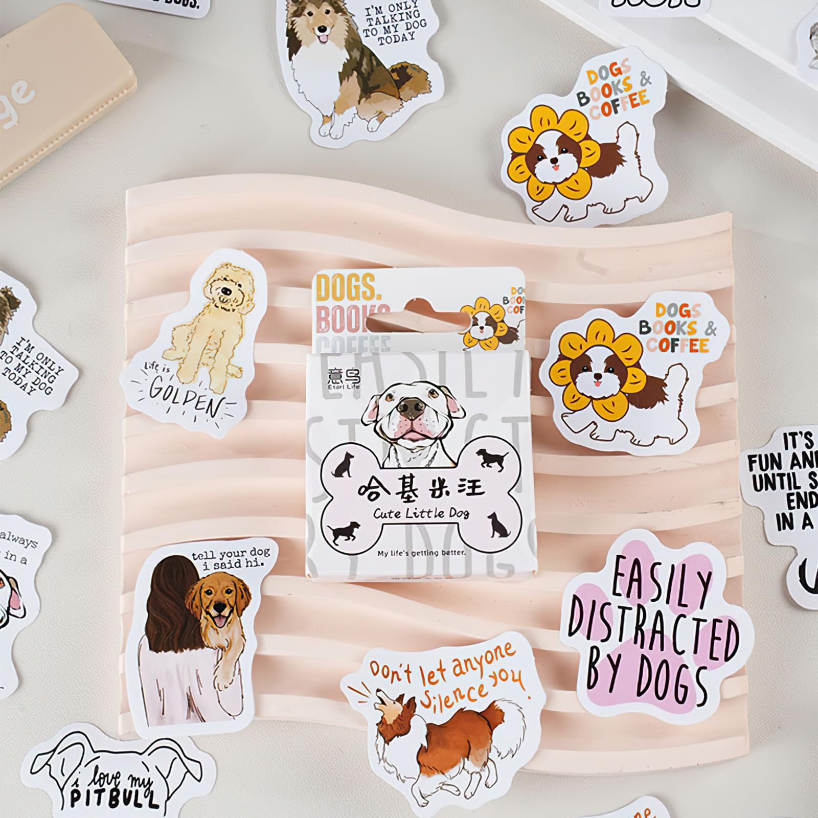 46PCS Cute Dog Stickers,Kawaii Dog Stickers,DIY Decoration Stickers Set for Travel Case Laptop, Planners, Calendars - Image 4