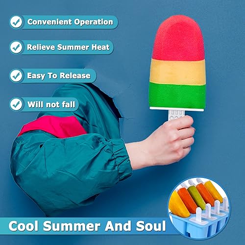Miniatura 4 de Silicone Popsicle Molds 12-cavity DIY Ice Pop Mold for Kids Adult Teens BPA Free Ice Cream Molds for Party Yogurt Juice Smoothies Sticks