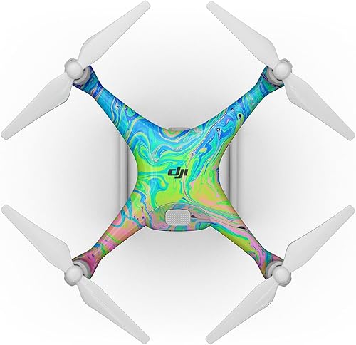 Miniatura 3 de DesignSkinz - Compatible con Drone DJI Spark - Adhesivo protector de vinilo resistente a los arañazos - Neon Retro Paint Forest V1