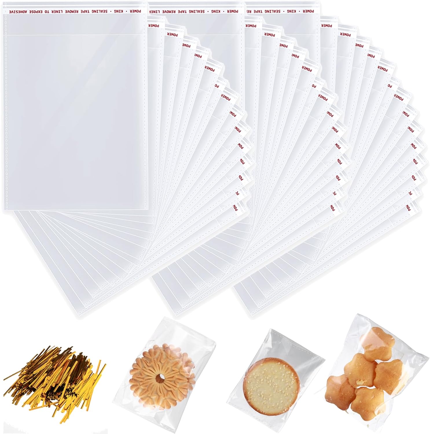 6 x 9 Inches Resealable Cellophane Bags 2000 pcs Small Self Sealing Clear Bags for Packaging Products Self-adhesive Cello Bag for Jewelry, Cards, Photos, Envelopes, Gifts, Bakery, Candies and Products