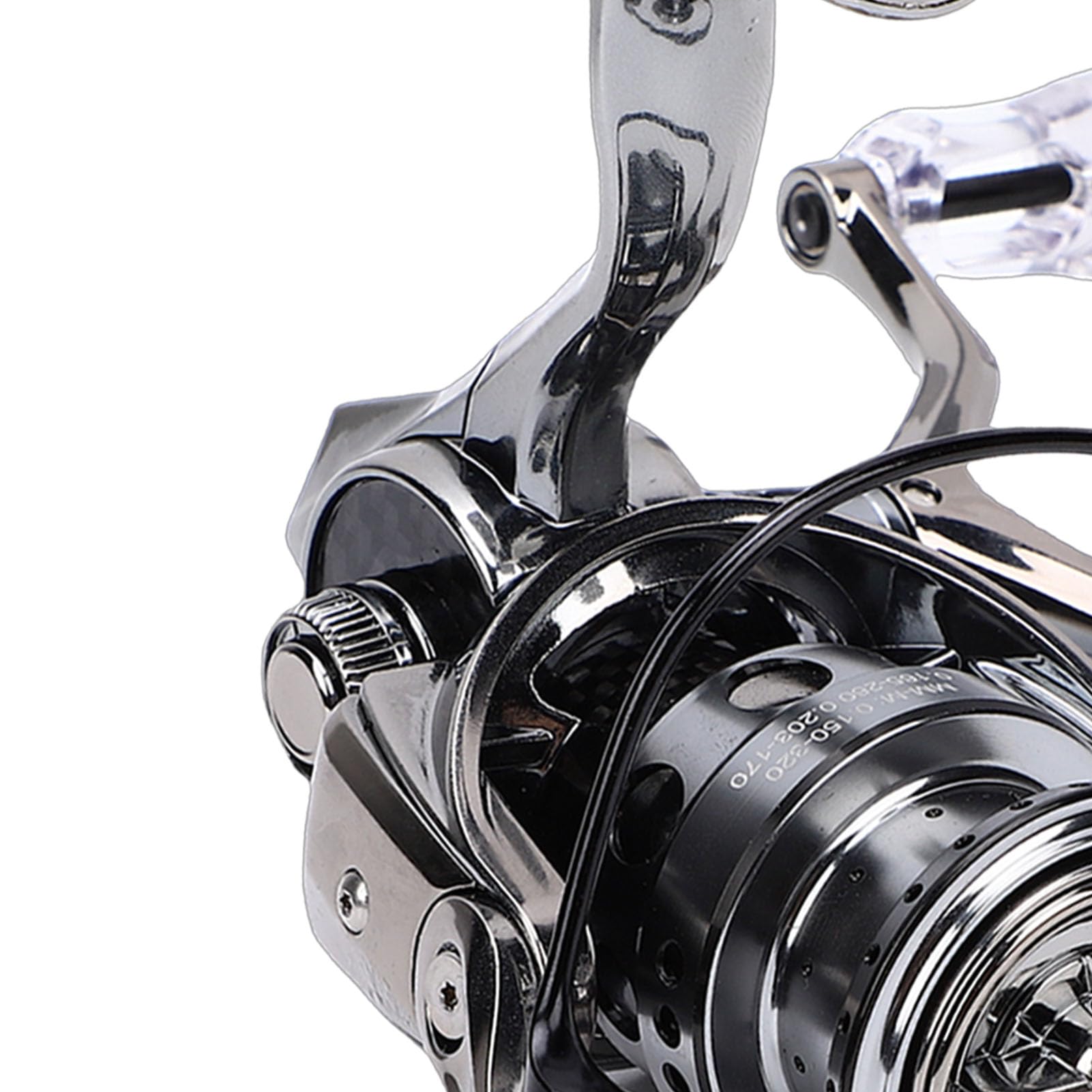 Fockety Kołowrotek Spinningowy, Układ Hamulcowy 4 Kg, Kołowrotek z Przełożeniem 5,2:1, Szpula ze Stopu Anodyzowanego Aluminium z Uszczelnionym łożyskiem ze Stali Nierdzewnej do Połowów Pod Lodem w