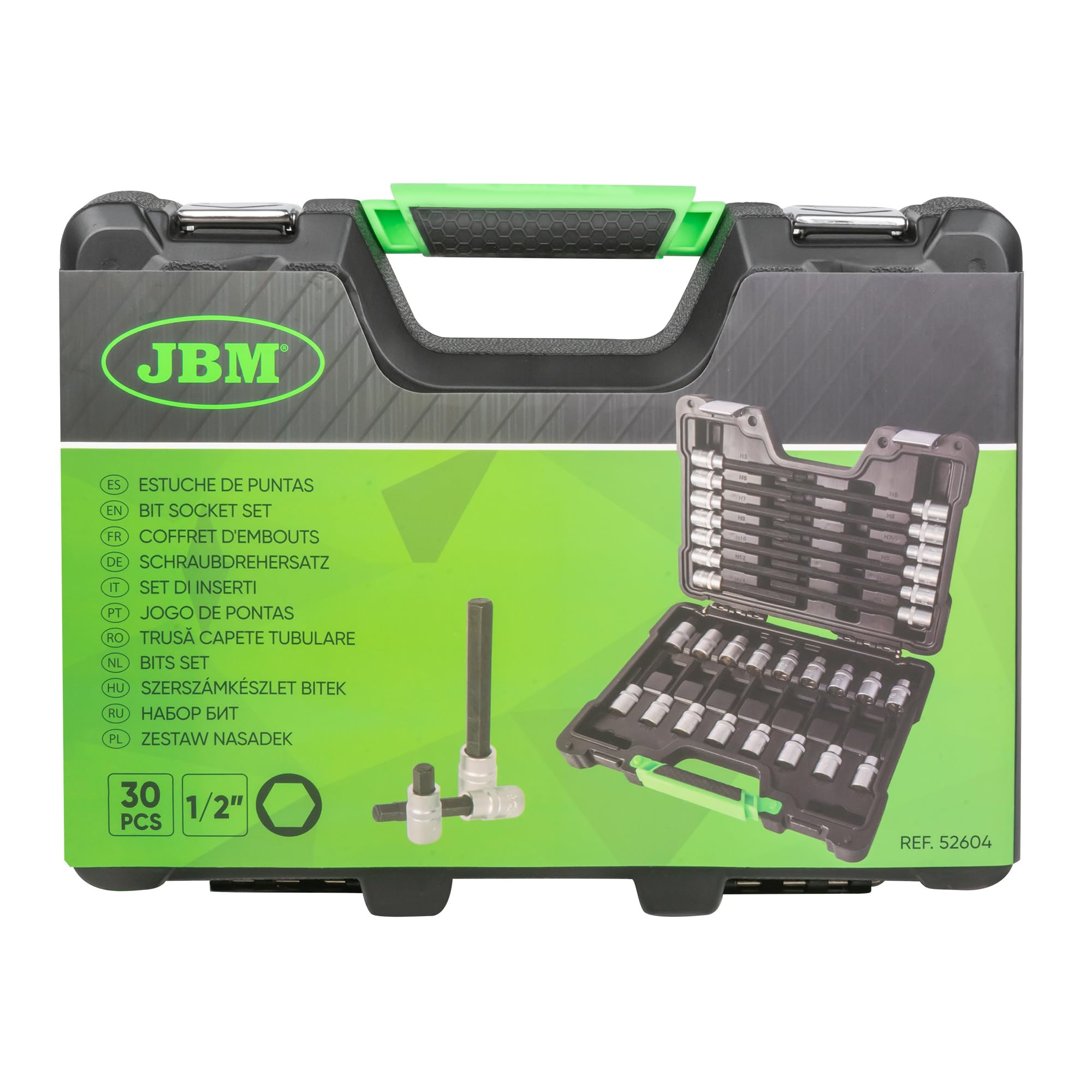 JBM Estuche DE Puntas para Tornillos HEXAGONALES 30 Piezas