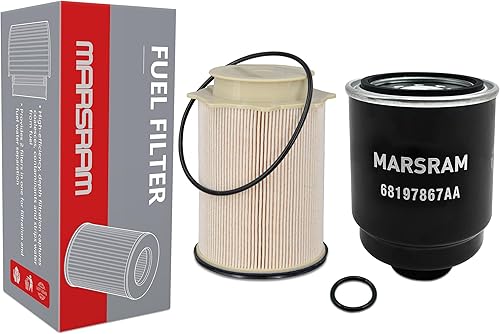 Marsram Juego de separadores de agua con filtro de combustible para Dodge Ram 2500 3500 4500 5500 6.7L Cummins Diesel Turbo Motores Cummins