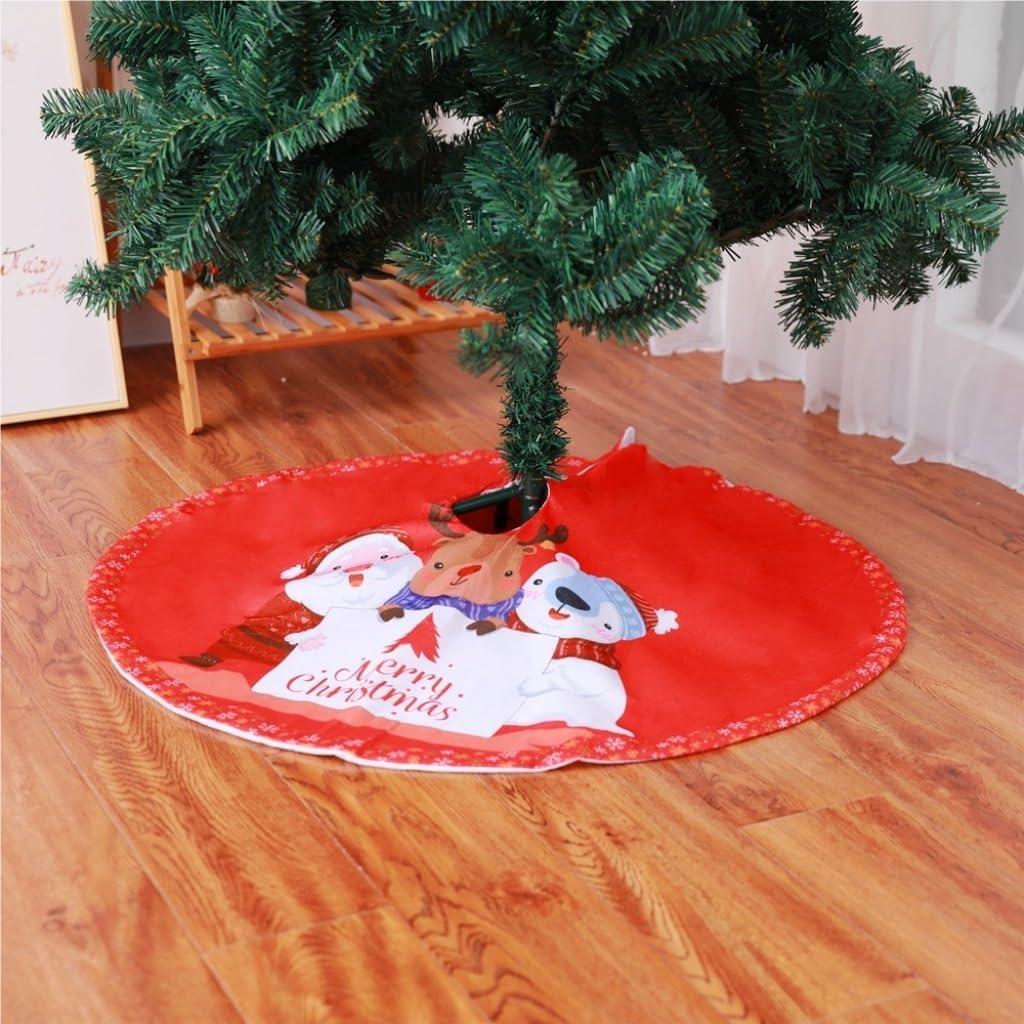 Tree Skirt Christmas Christmas Tree Skirt Decorations Christmas Tree Skirt Christmas Apron Fabric Christmas Tree Skirt 90CM Christmas Skirt Tree
