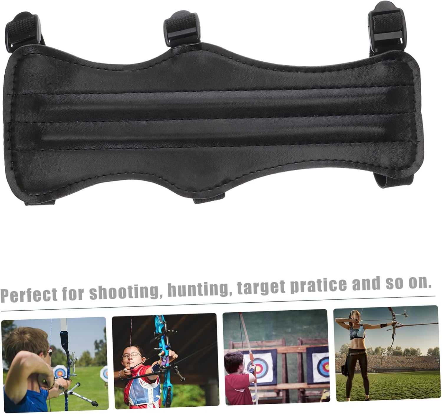 POPETPOP Wrist Sling Adjustable Archery Arm Guard Protective Gear Safe Strap Armband for Right Left Hand Shooters